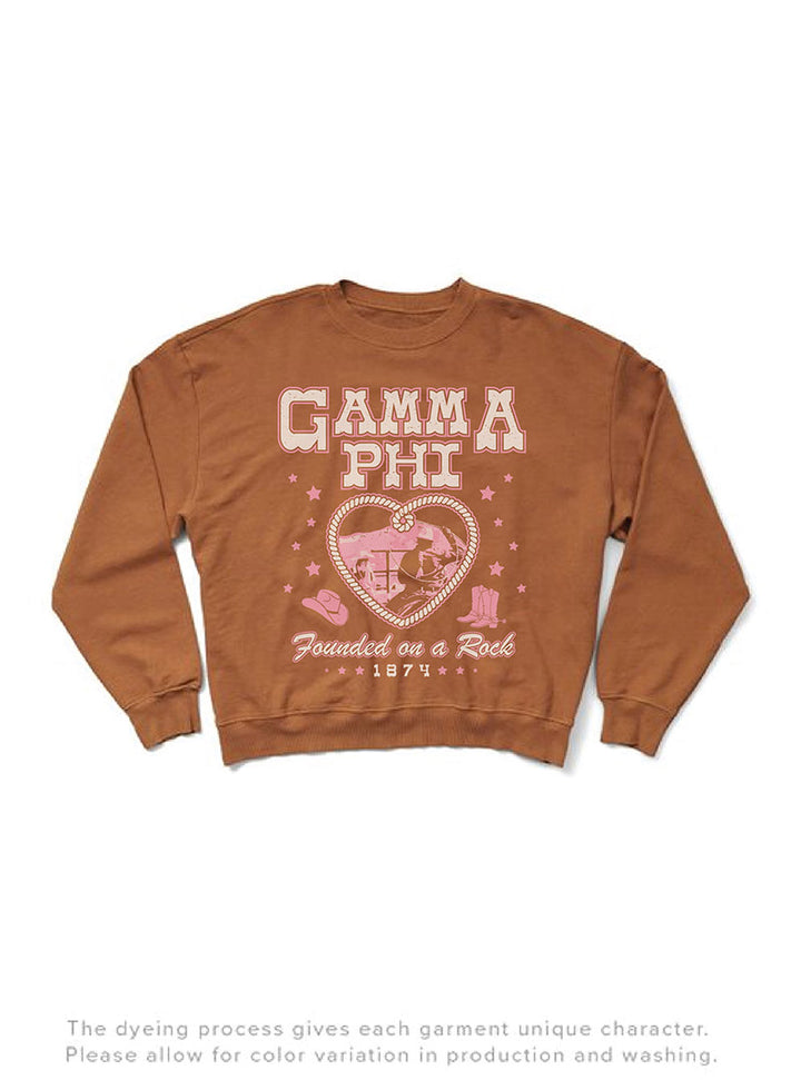 Caffeine Cowgirl Light Weight Sorority Crewneck