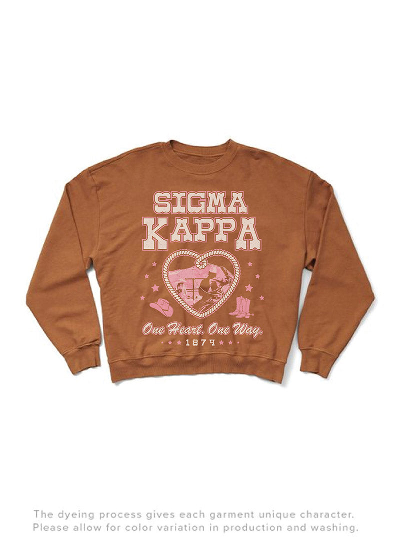 Caffeine Cowgirl Light Weight Sorority Crewneck