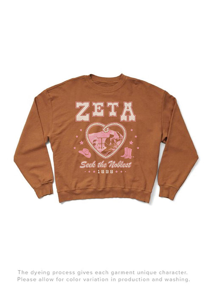 Caffeine Cowgirl Light Weight Sorority Crewneck - 2XL