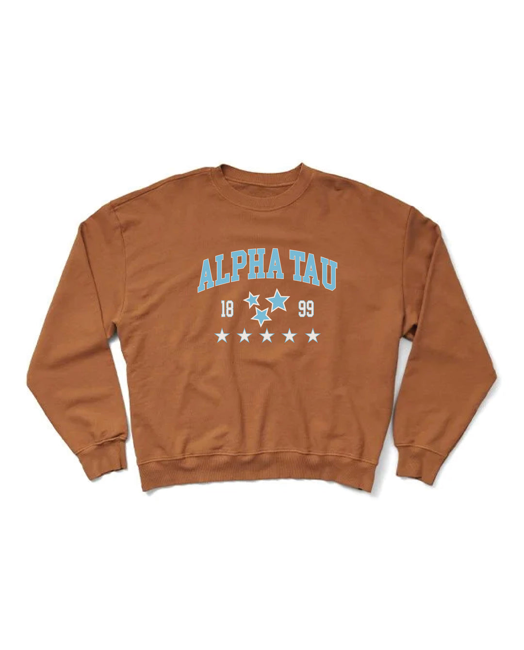 Caffeine Blue Star Light Weight Sorority Crewneck