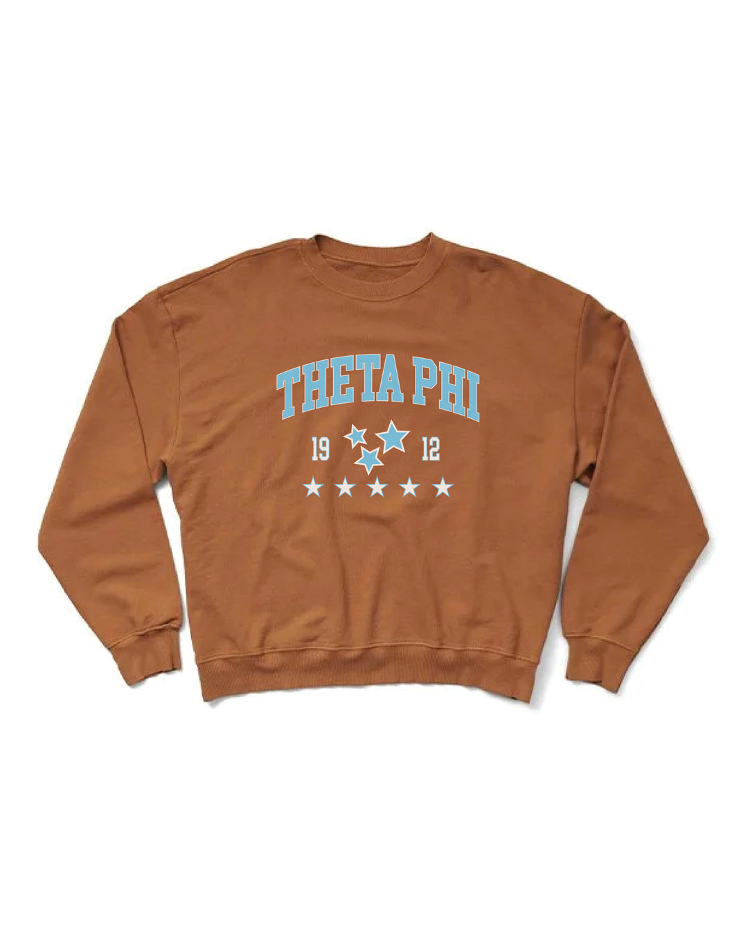 Caffeine Blue Star Light Weight Sorority Crewneck