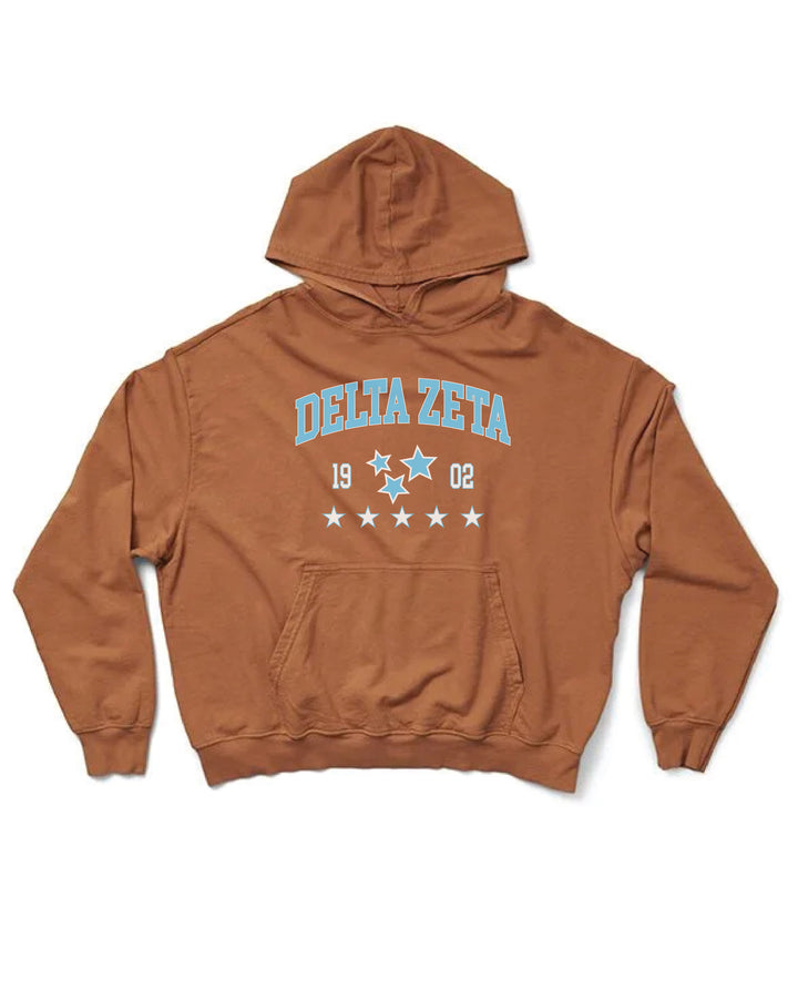 Caffeine Blue Star Light Weight Sorority Hoodie - 2XL