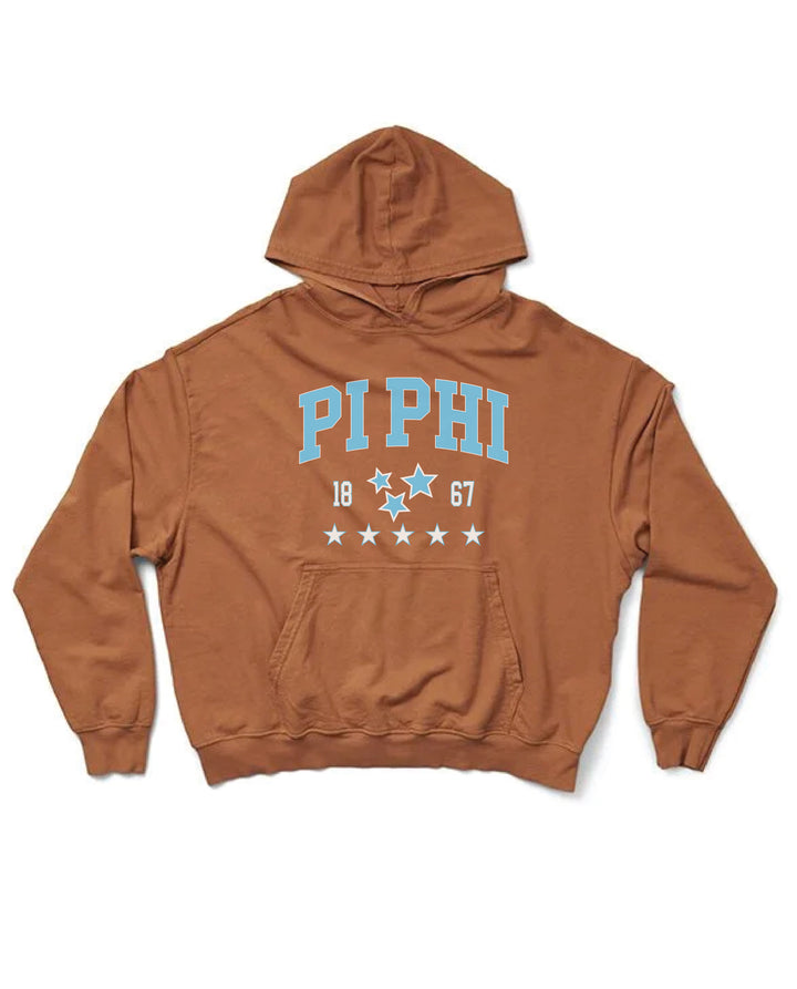 Caffeine Blue Star Light Weight Sorority Hoodie - 2XL