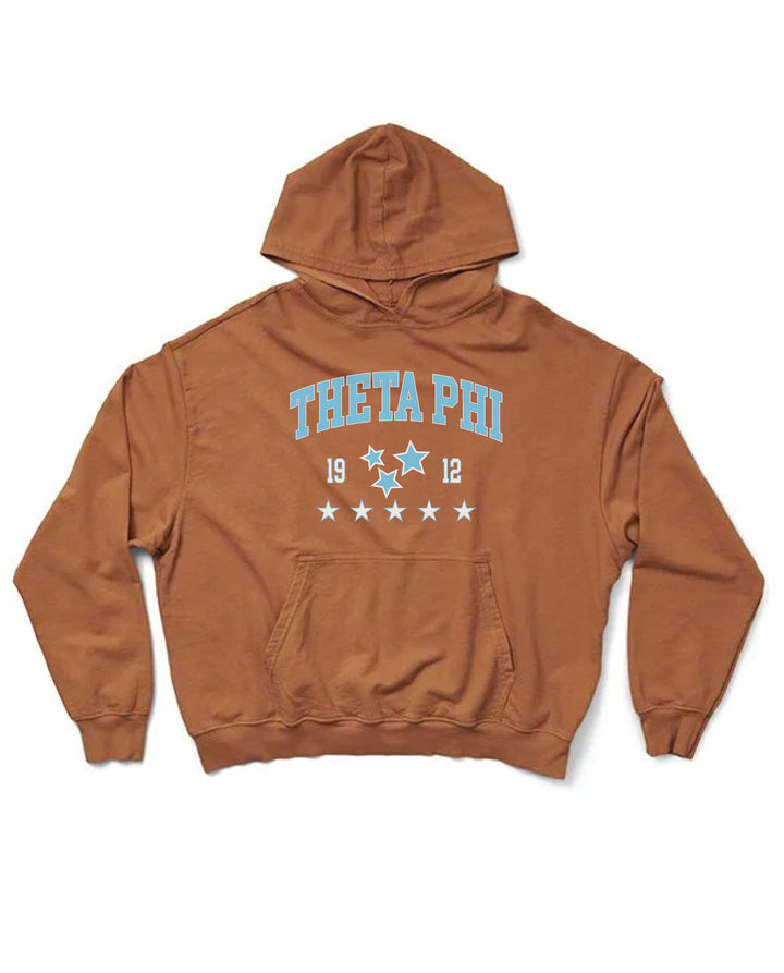 Caffeine Blue Star Light Weight Sorority Hoodie - 2XL