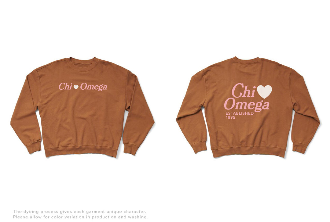 Caffeine Heart Light Weight Sorority Crewneck