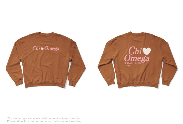 Caffeine Heart Light Weight Sorority Crewneck