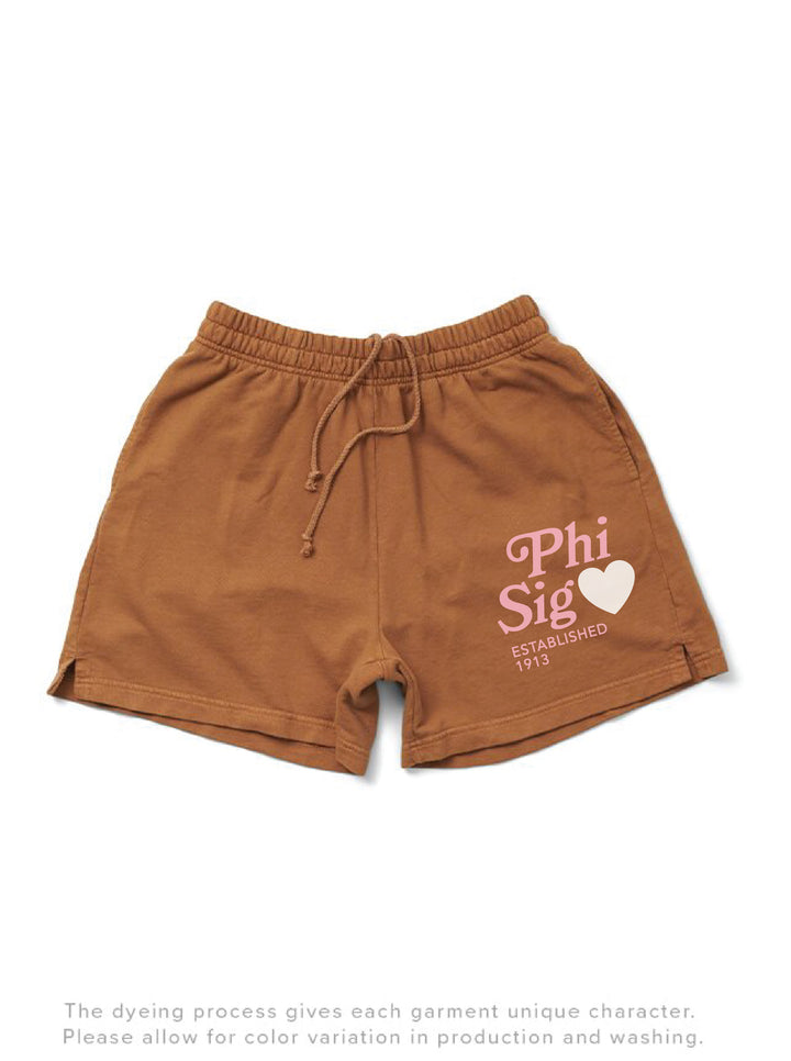 Caffeine Heart Light Weight Sorority Shorts