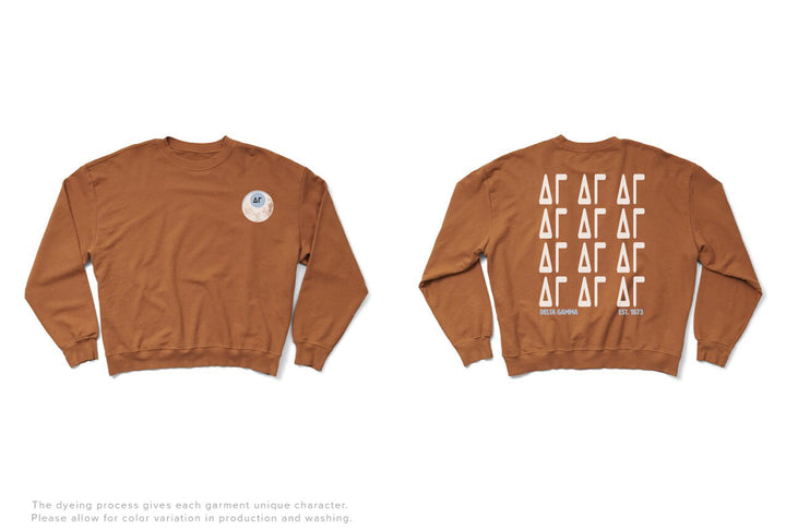 Caffeine Stacked Light Weight Sorority Crewneck