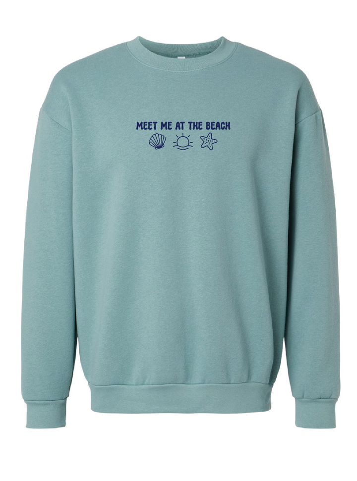 Meet Me At The Beach Embroidered Crewneck