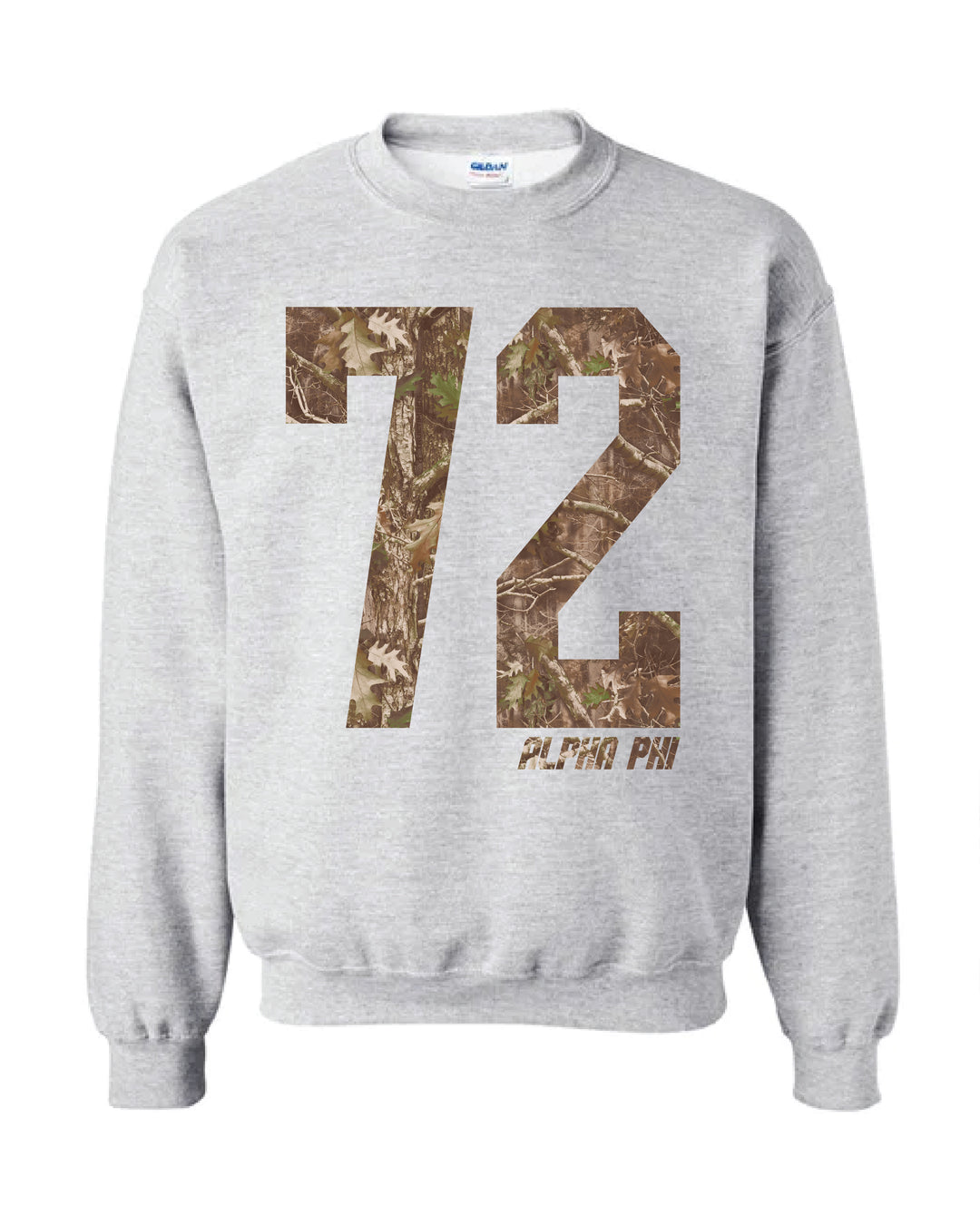 Alpha Phi Camo Est Year Crewneck