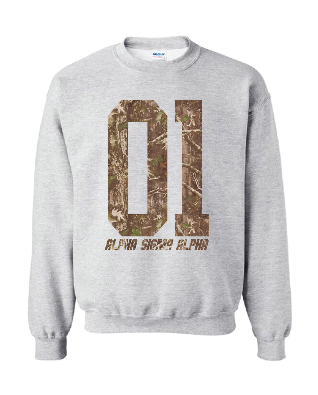 Alpha Sigma Alpha Camo Est Year Crewneck