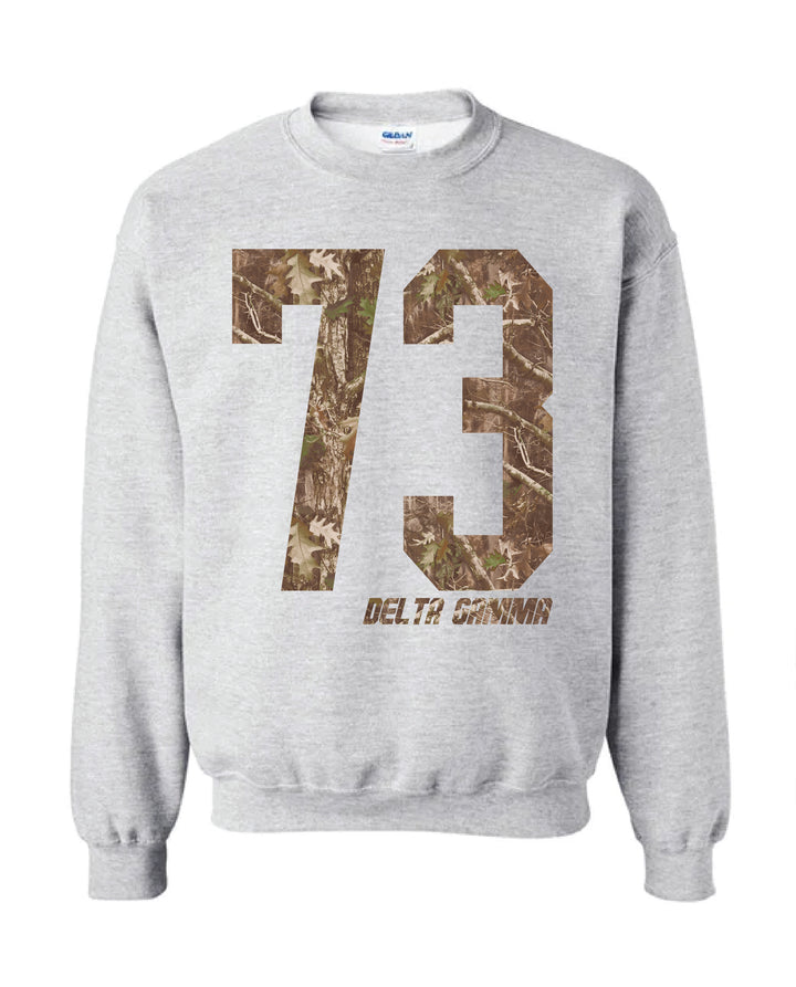 Delta Gamma Camo Est Year Crewneck