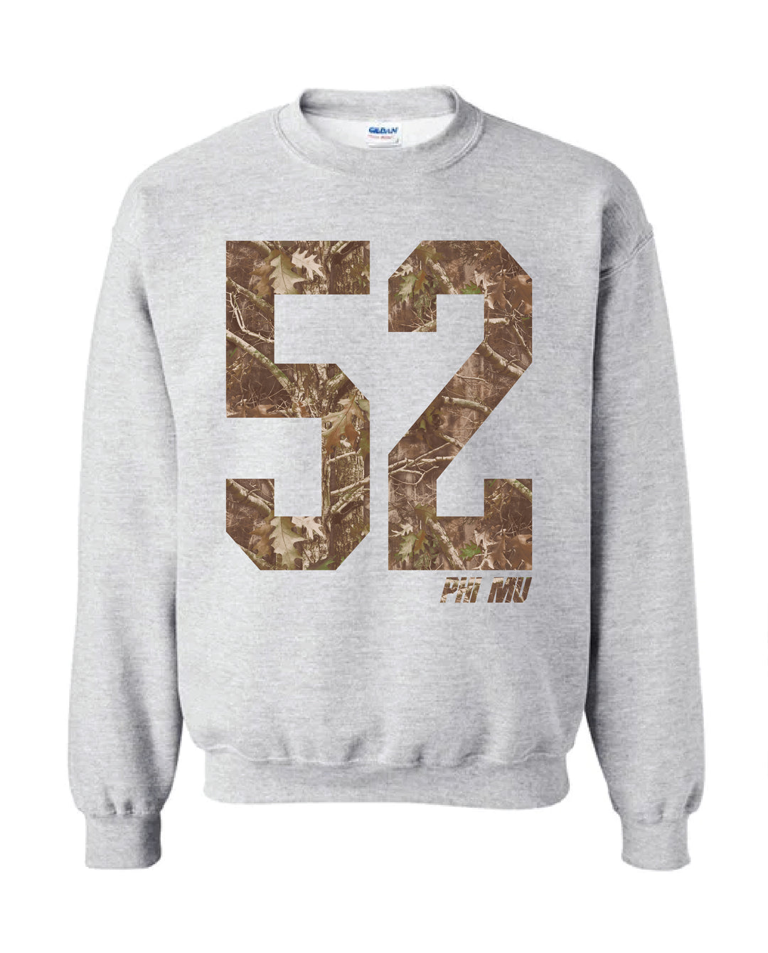 Phi Mu Camo Est Year Crewneck