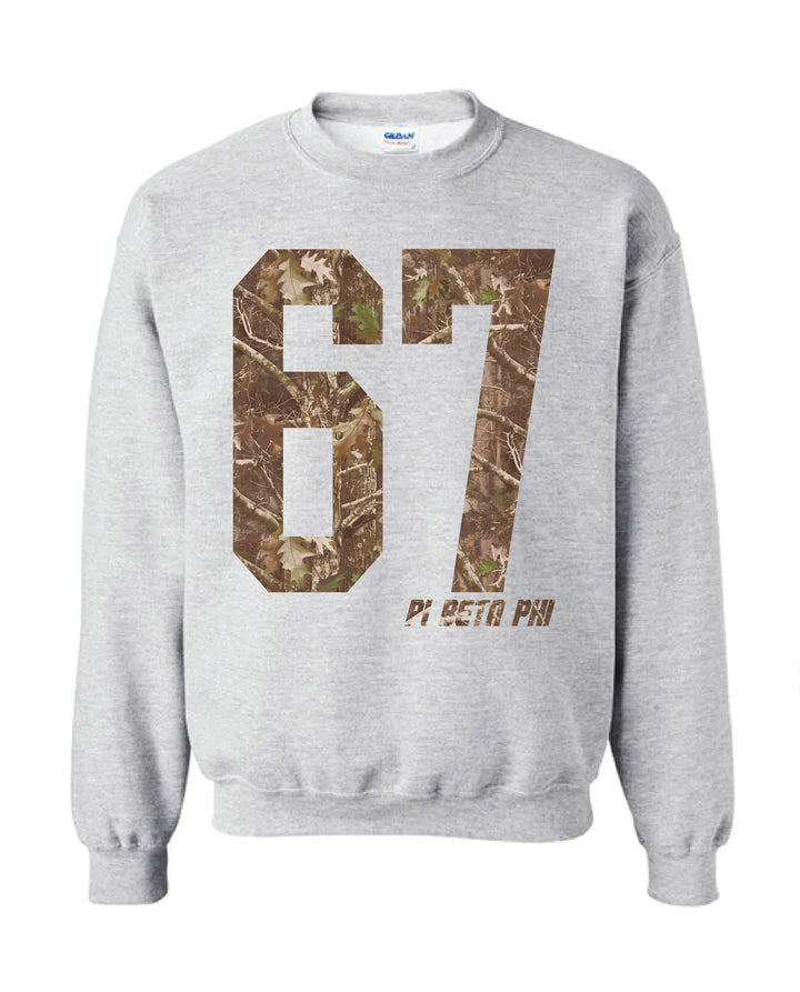 Pi Beta Phi Camo Est Year Crewneck