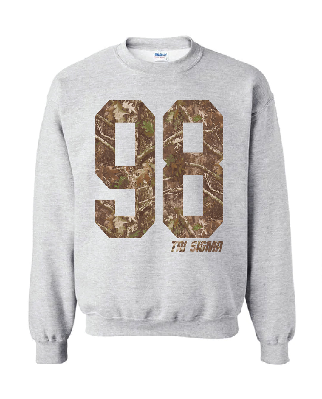 Sigma Sigma Sigma Camo Est Year Crewneck