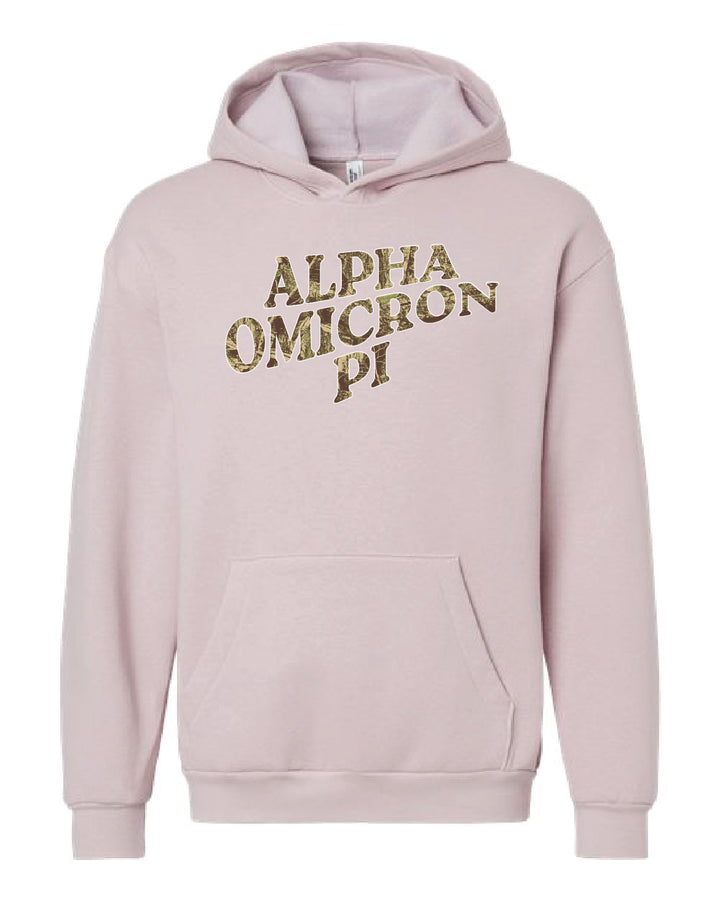 Camo Letter Sorority Hoodie