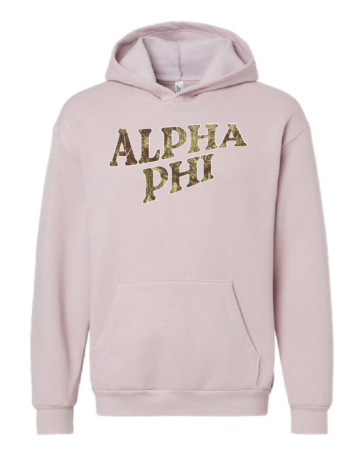 Camo Letter Sorority Hoodie