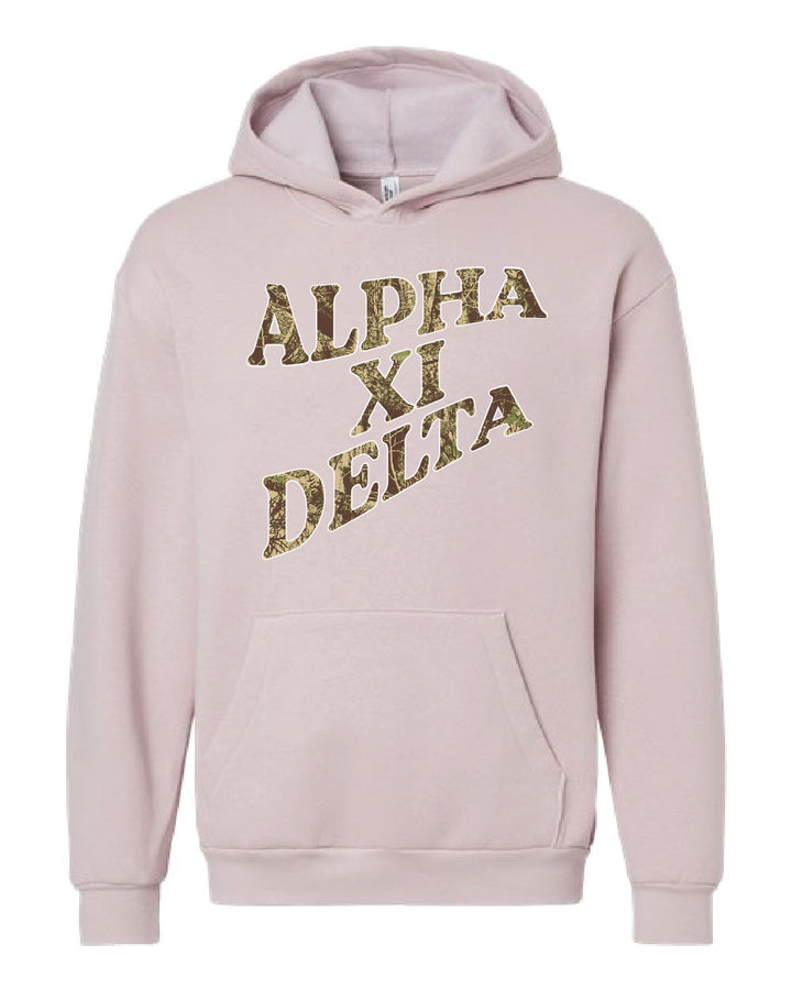 Camo Letter Sorority Hoodie