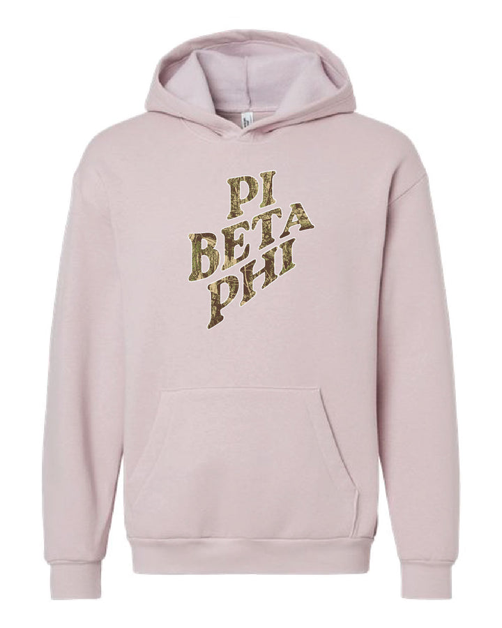 Camo Letter Sorority Hoodie