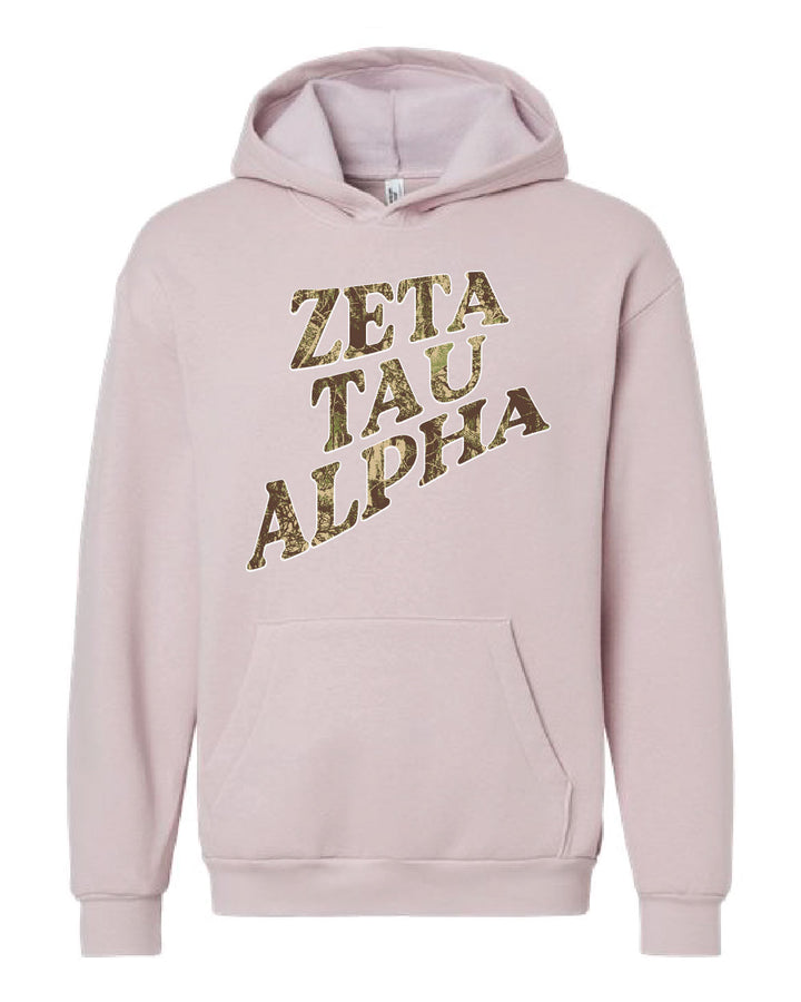 Camo Letter Sorority Hoodie