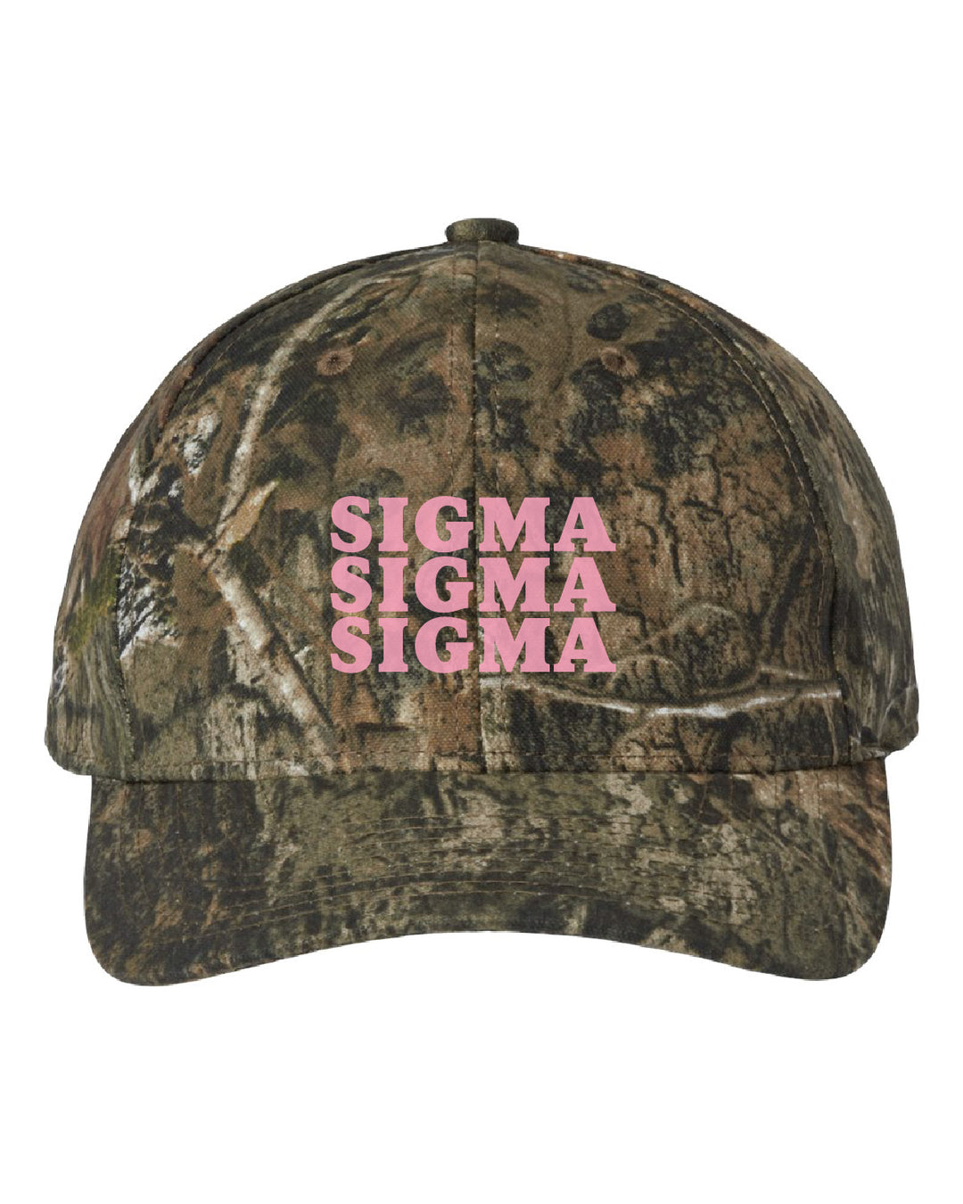 Sigma Sigma Sigma Embroidered Pink Camo Hat
