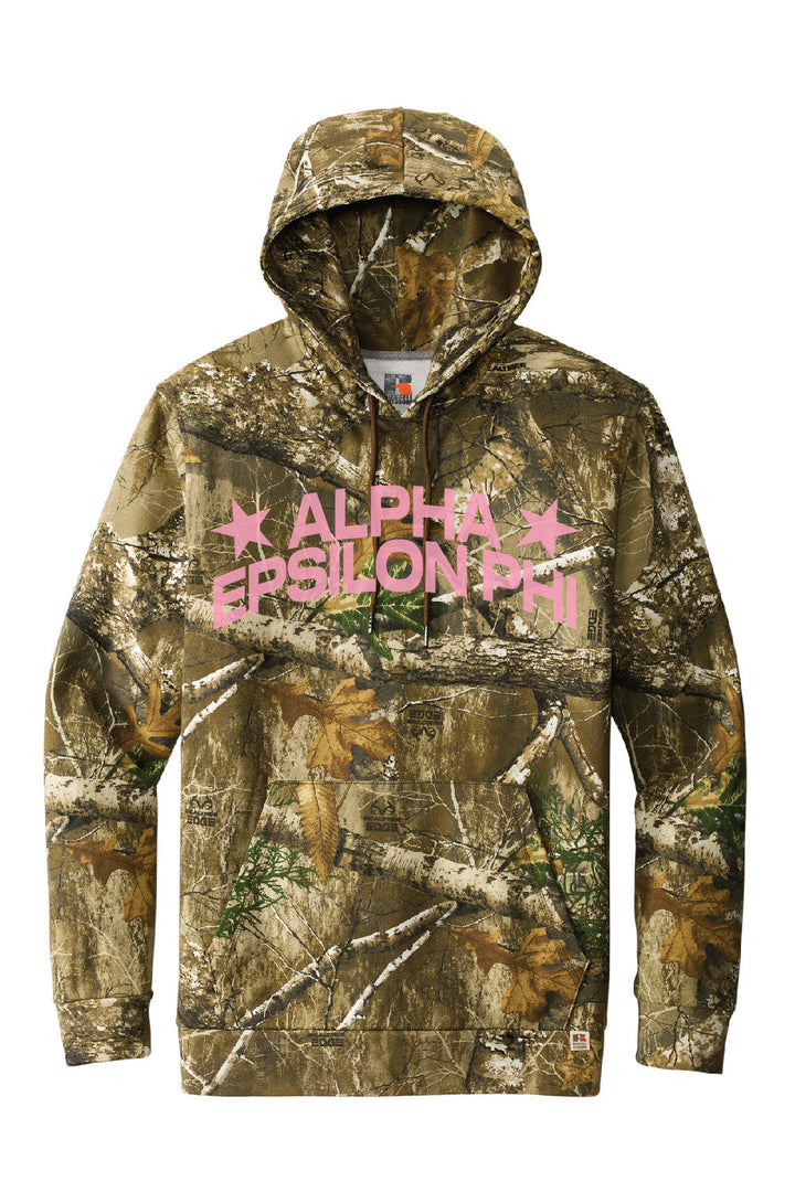 Pink Star Camo Sorority Hoodie - 2XL - 3XL