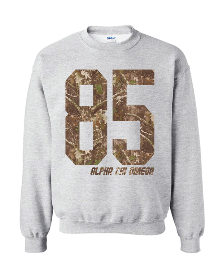 Alpha Chi Omega Camo Est Year Crewneck