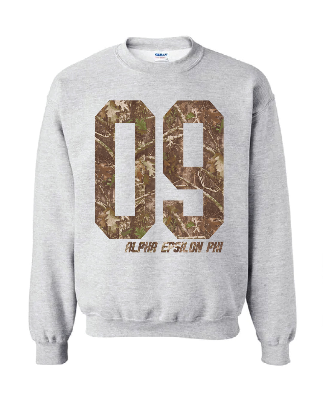 Alpha Epsilon Phi Camo Est Year Crewneck