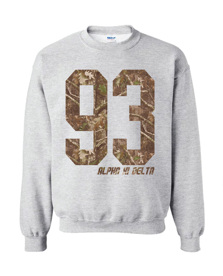 Alpha Xi Delta Camo Est Year Crewneck