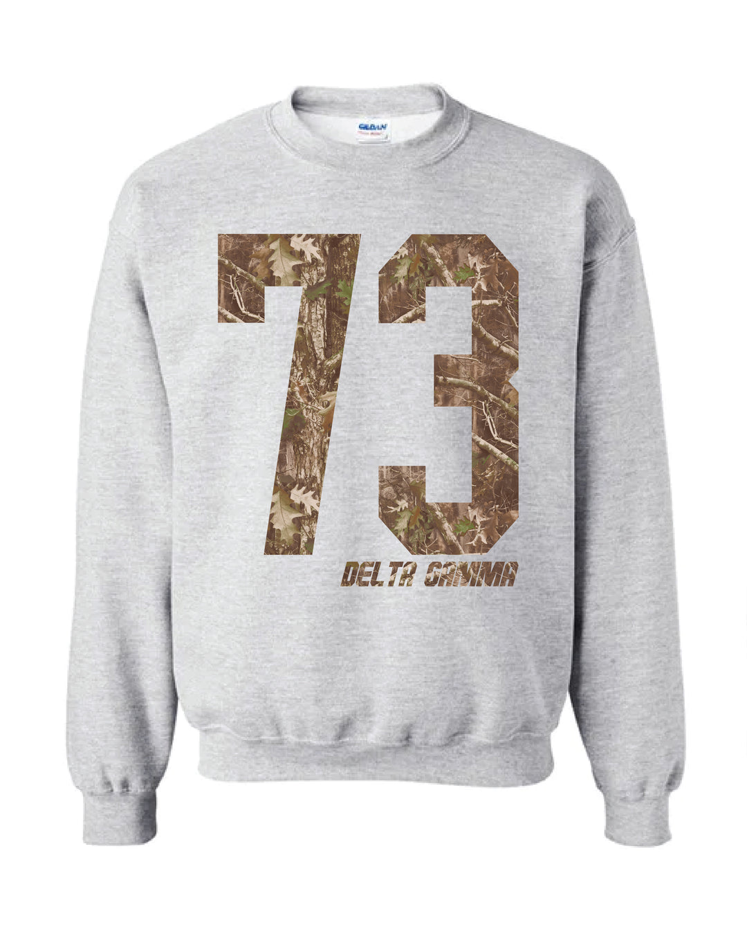 Delta Gamma Camo Est Year Crewneck