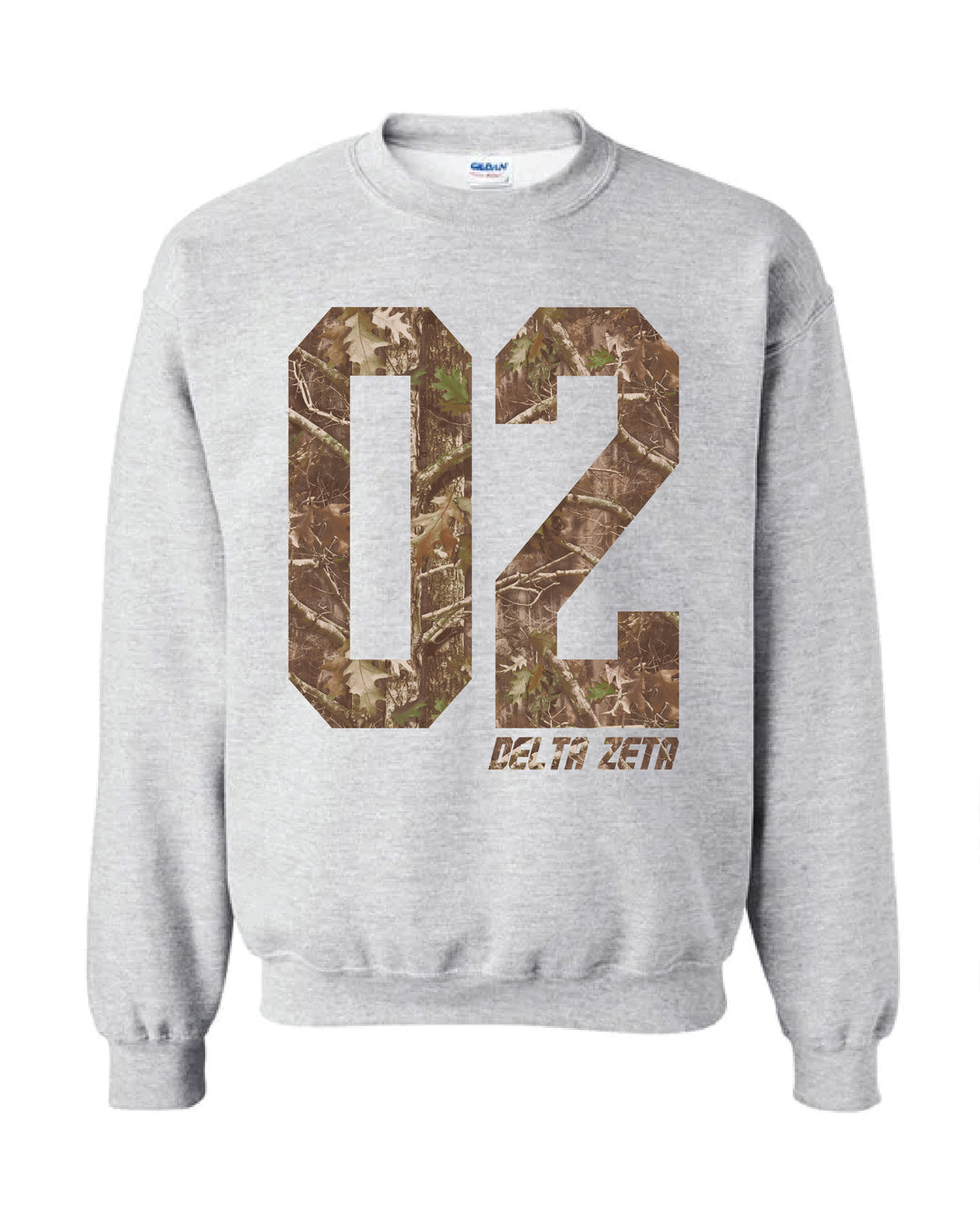 Delta Zeta Camo Est Year Crewneck