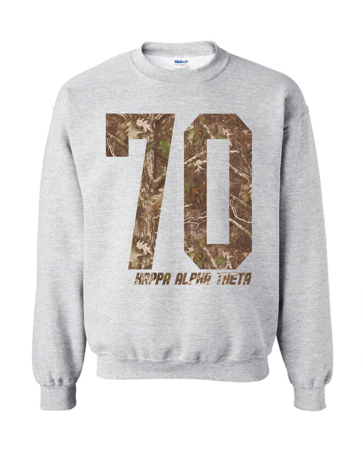 Kappa Alpha Theta Camo Est Year Crewneck