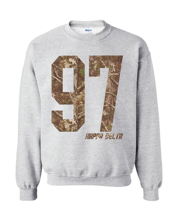 Kappa Delta Camo Est Year Crewneck