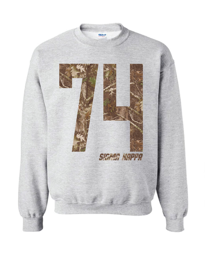 Sigma Kappa Camo Est Year Crewneck