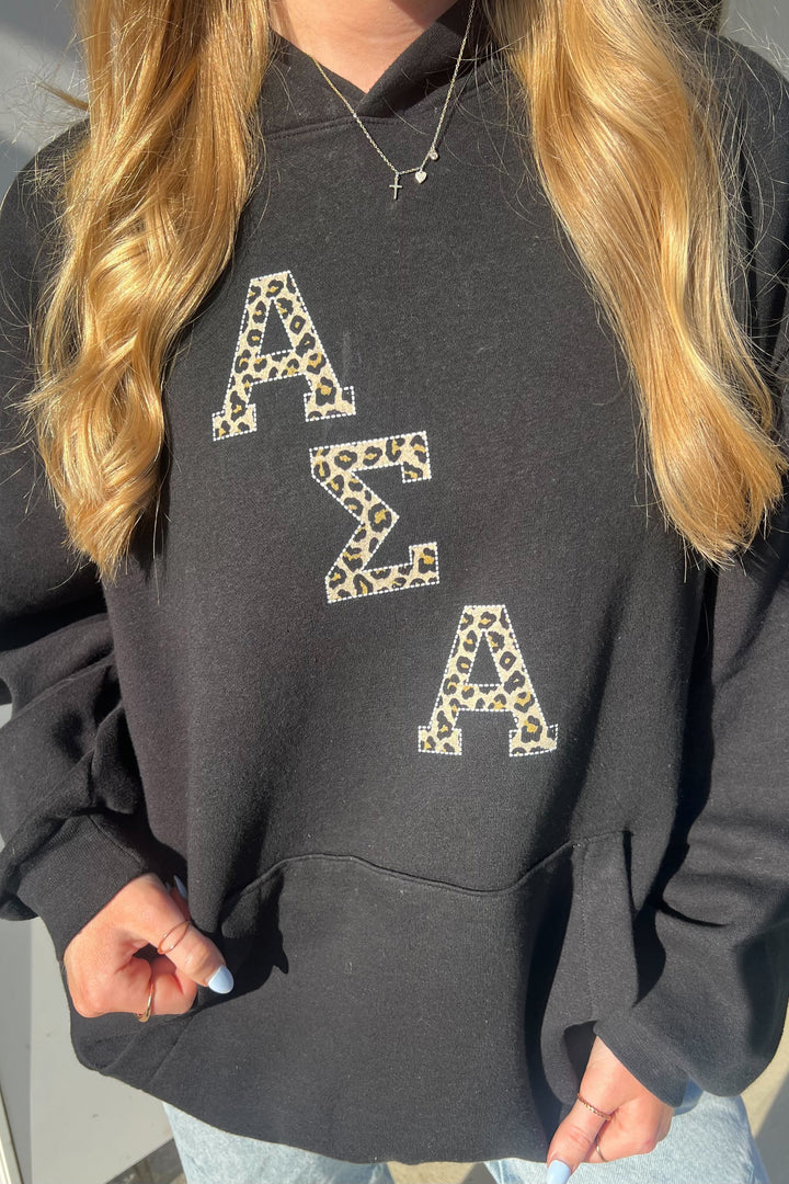 Cheetah Letters Sorority Hoodie