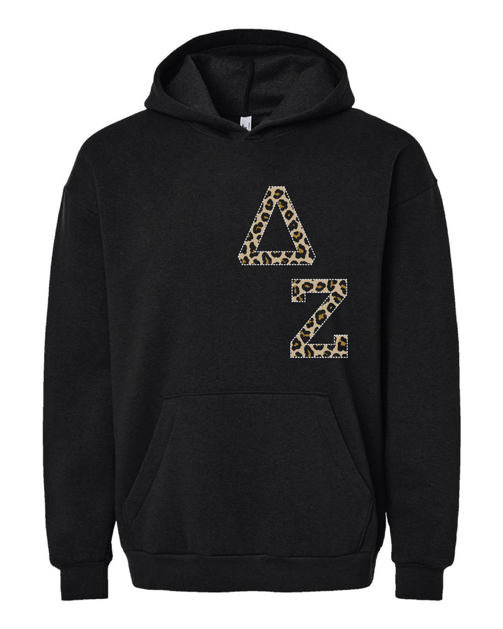 Cheetah Letters Sorority Hoodie - 2XL - 3XL