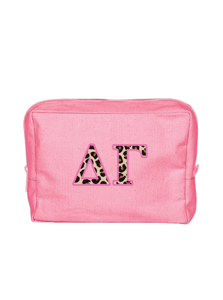 Cheetah Letters Sorority Make-Up Pouch