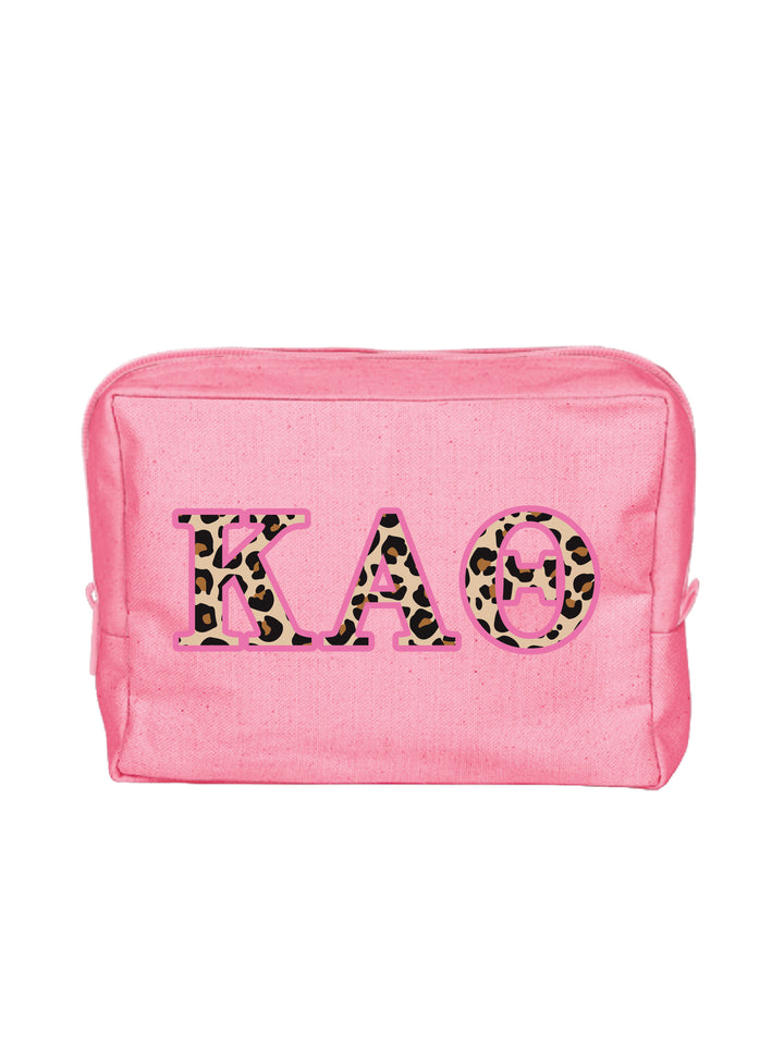 Cheetah Letters Sorority Make-Up Pouch