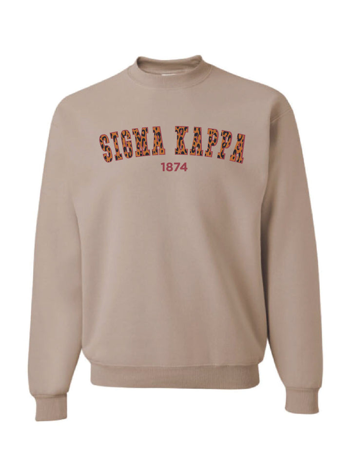 Cheetah Print Sorority Crewneck