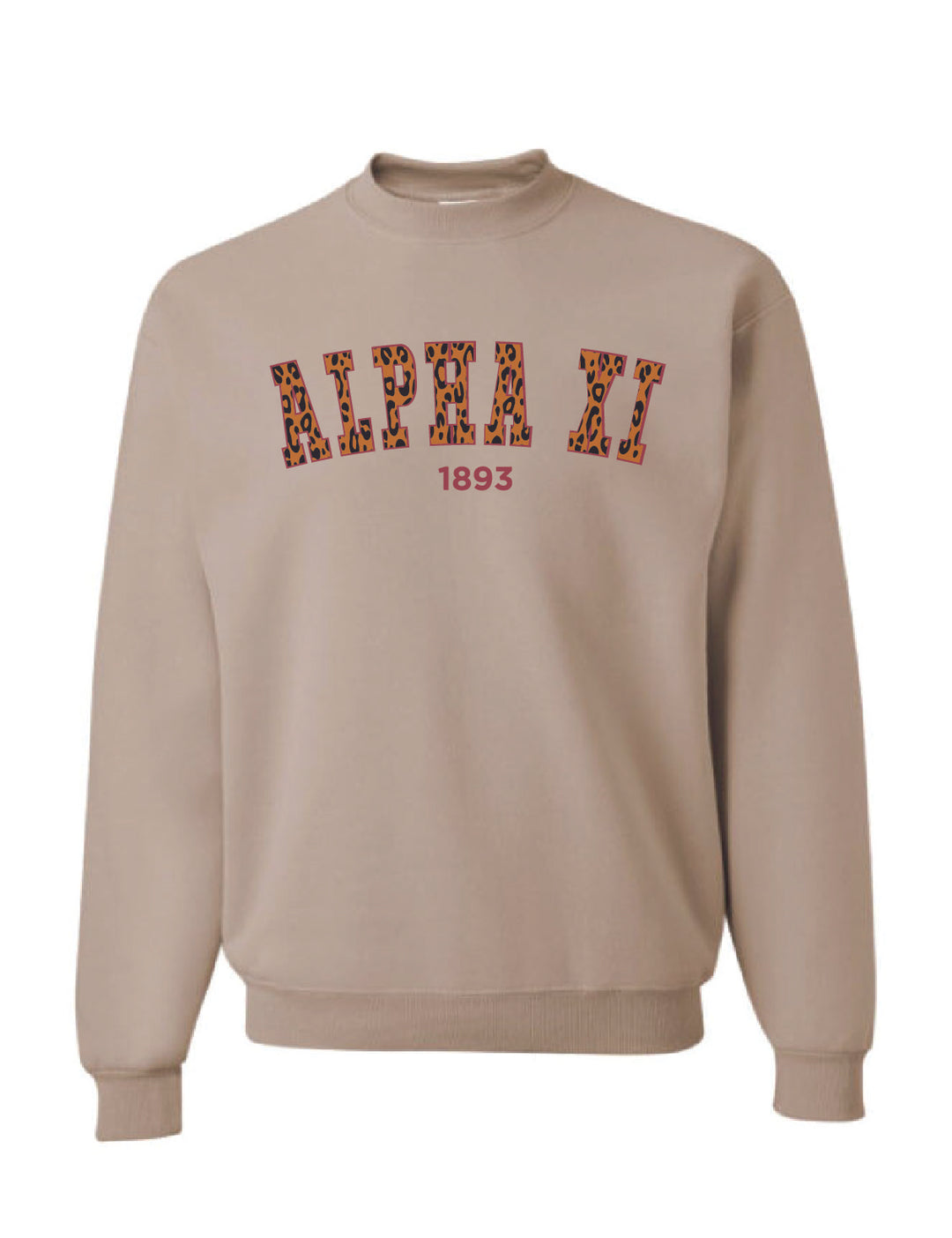 Cheetah Print Sorority Crewneck - 2XL - 3XL