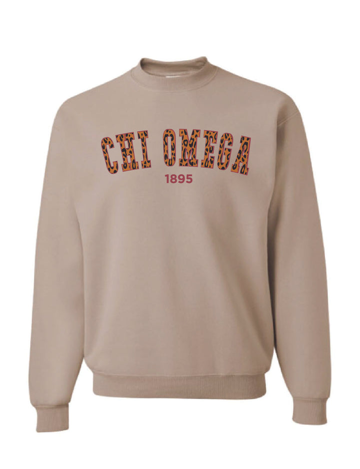 Cheetah Print Sorority Crewneck - 2XL - 3XL