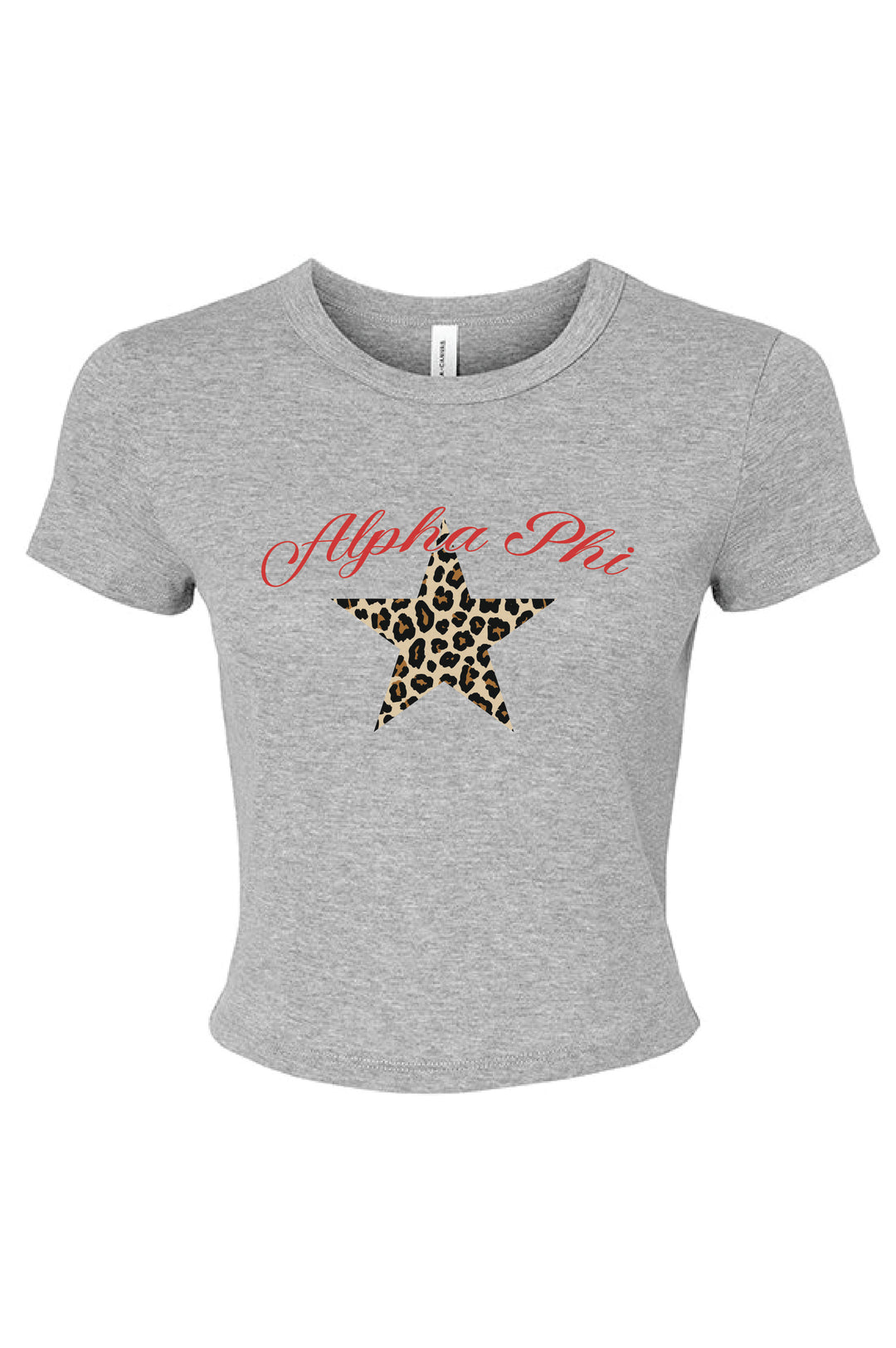 Cheetah Star Gray Sorority Baby Tee