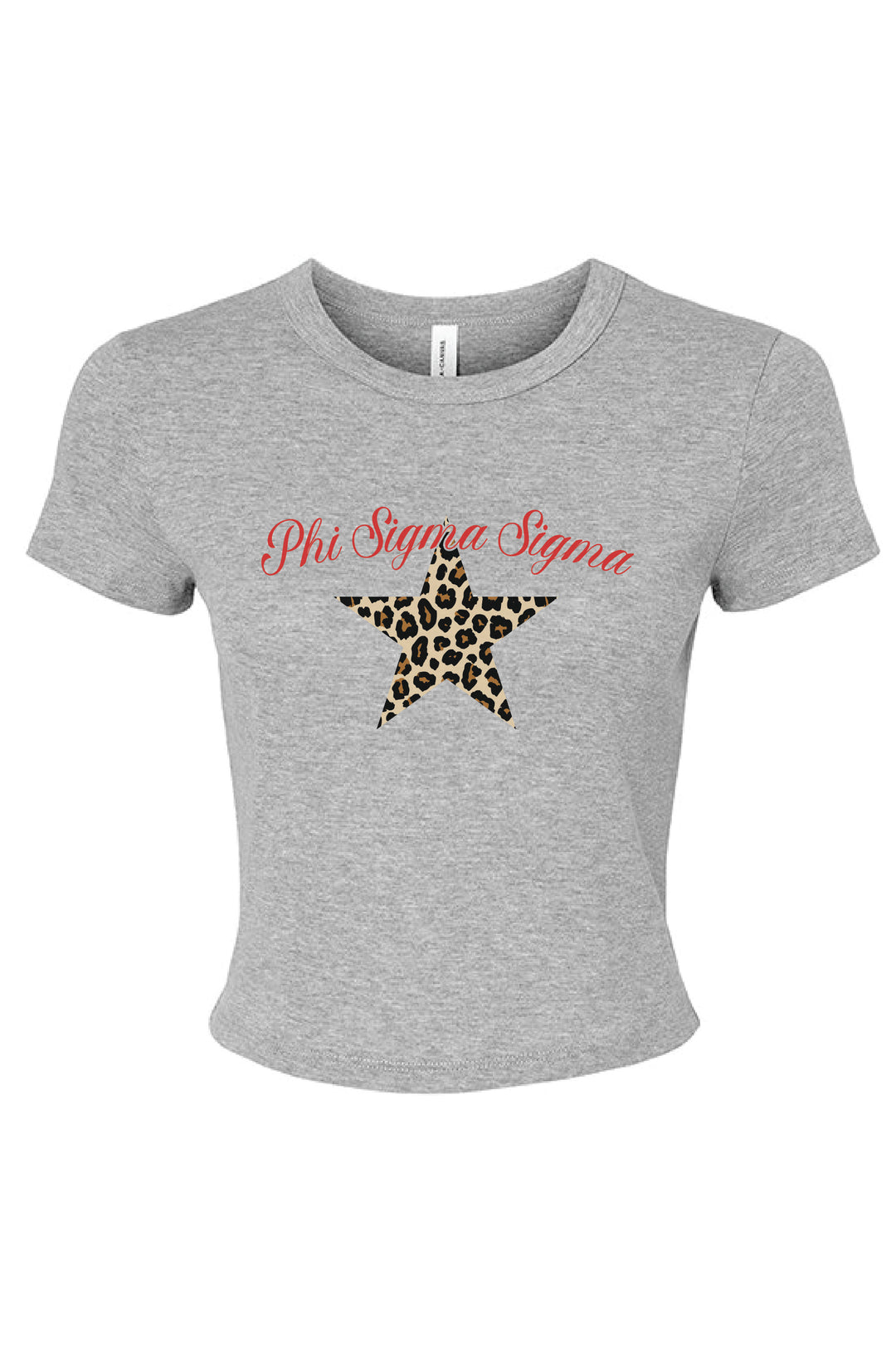 Cheetah Star Gray Sorority Baby Tee