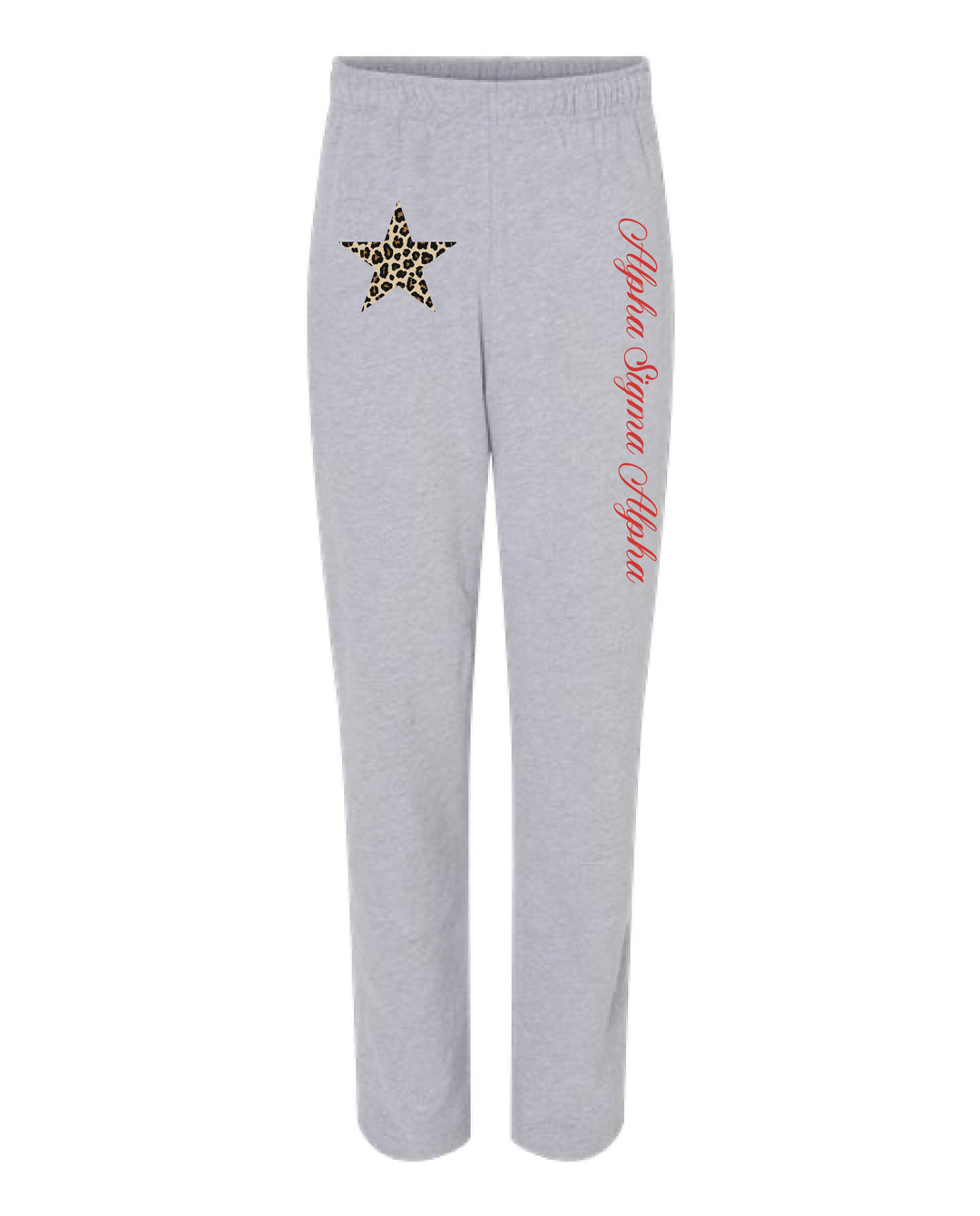 Cheetah Star Gray Sorority Straight Leg Pants