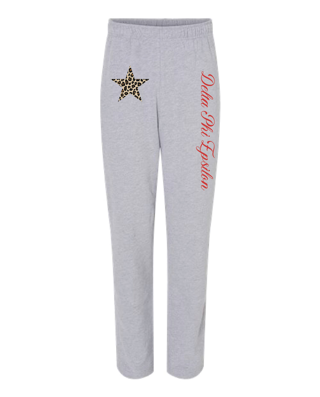 Cheetah Star Gray Sorority Straight Leg Pants