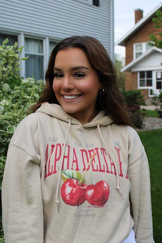 Alpha Delta Pi Cherry Matching Set Hoodie