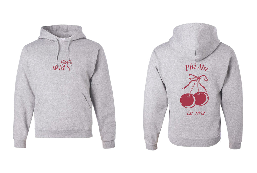 Cherry Bow Matching Set Sorority Hoodie - 2XL - 3XL