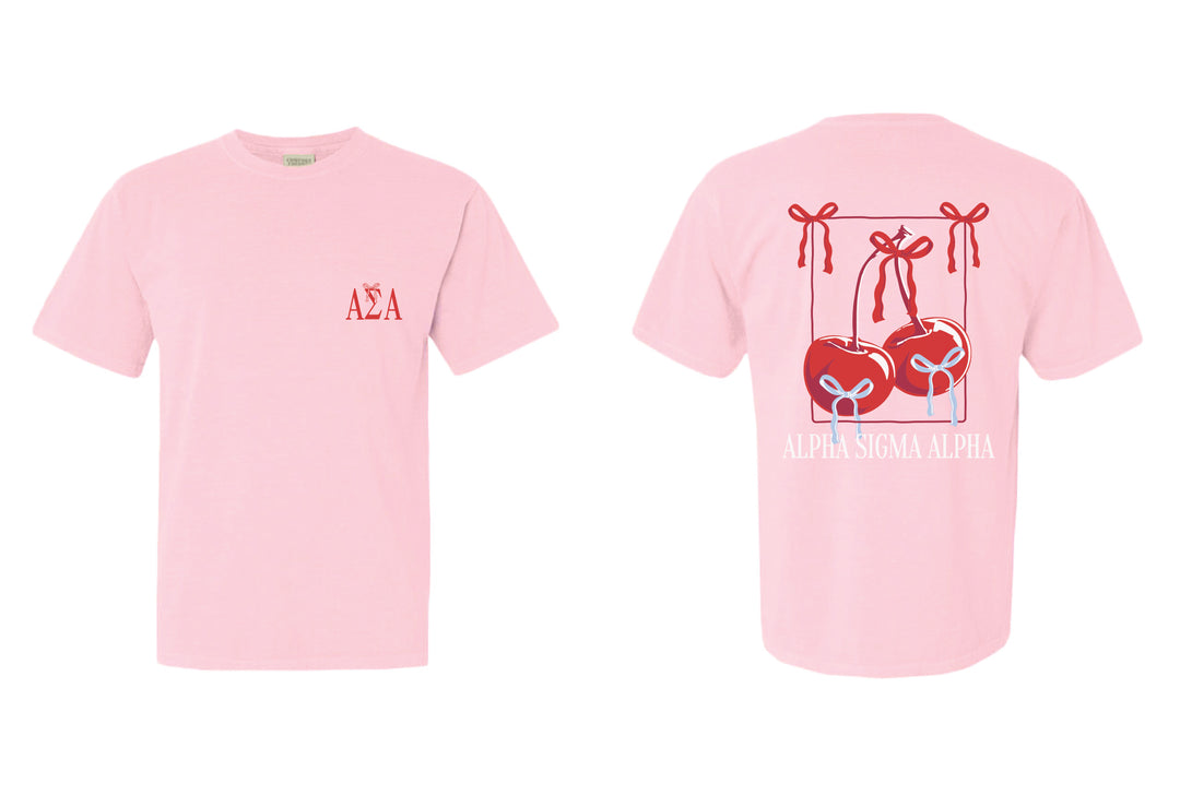 Cherry Bow Sorority Tee