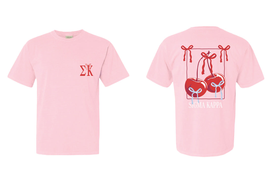 Cherry Bow Sorority Tee