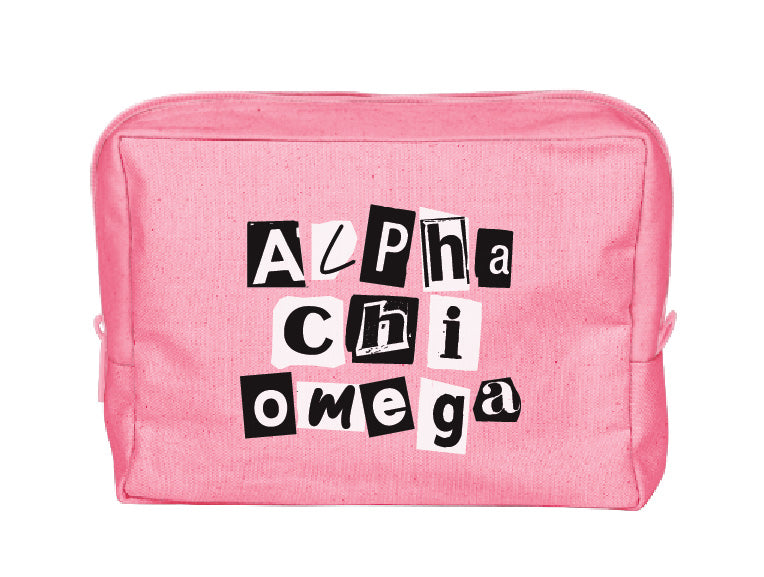 Colorblock Sorority Make-Up Pouch